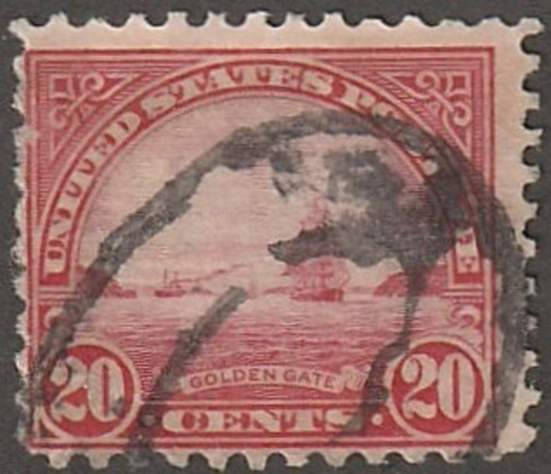 USA stamp, Scott# 567, used, 20 cents, Perf 11, Golden Gate, ship,  #USA567