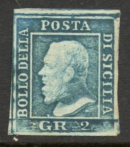 Italian States Sicily Scott #13 Mint NG Stamp 