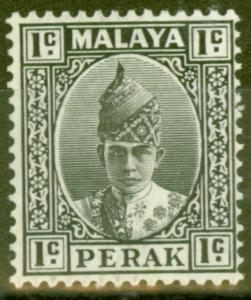 Perak 1939 1c Black SG103 Fine & Fresh Lightly Mtd Mint