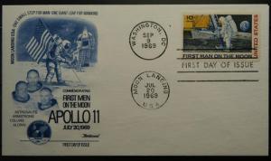 US #C76 FDC Dual cancel 9/09/69 & 7/20/69 Moon Landing