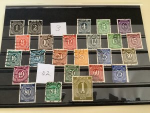 Germany Allied occupation 1946 Numeral used stamps part set  R49890