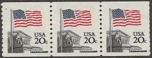 US Scott# 1895 1981 20c blk, dk bl & red  Flag ; TAGGED Mint Never Hinged - V...