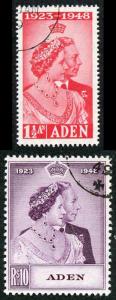 Aden SG30/1  1948 Silver Wedding Set Fine Used