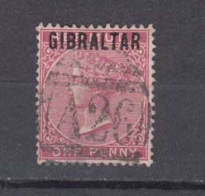 J44134 JL Stamps 1886 gibraltar used #2 queen