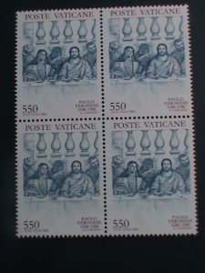 ​VATICAN CITY-1988 SC#816 MARRIAGE OF CANA-BY   PAOLO VERONESE  BLOCK -MN