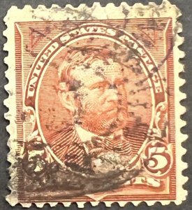 Scott#: 255 - U. S. Grant 5¢ 1894 BEP used single stamp - Lot F4