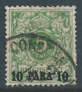 Germany Offices in Turkey #8 Used 5pf Pfennig Numeral Issue Surcharged