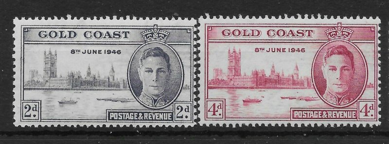 GOLD COAST SG133a/34a 1946 VICTORY SET MTD MINT