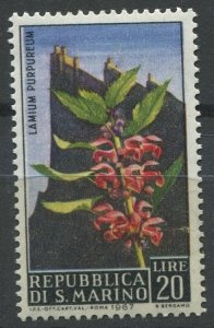 San Marino Sc#657 MNH, 20L multi, Flowers 1967 (1967)