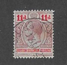 British Solomon Islands Sc #22 11p used VF