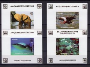 Mozambique 2006 WWF Endangered specie Eagle (4) Deluxe s/s Mint (NH)