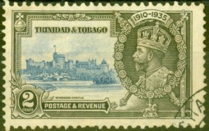 Trinidad & Tobago 1935 2c Ultramarine & Grey-Black SG239a Extra Flagstaff Goo...