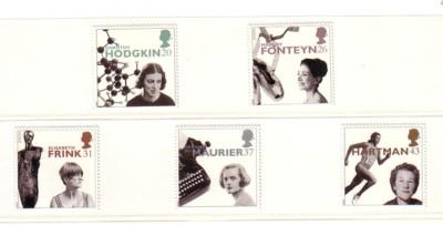 Great Britain Sc 1693-7 1996 Famous Women stamp set mint NH