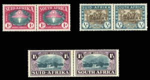 South Africa #B9-11 Cat$53.50, 1939 Huguenot Memorial, set of se-tenant pairs...