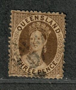 Queensland Sc#60 Used/A-F, Short Perf, Cv. $110