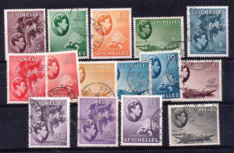Seychelles KGVI 1938-49 used collection unchecked WS4633