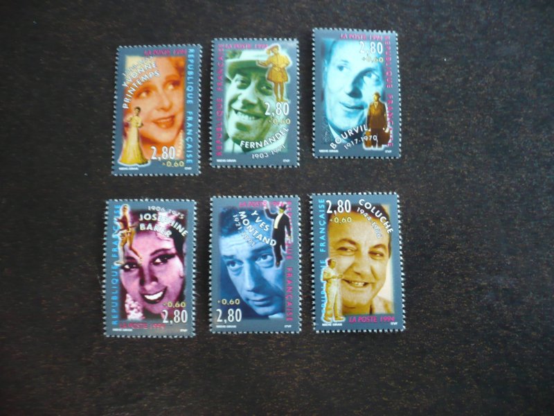 Stamps - France - Scott# B656-B661 - Mint Never Hinged Set of 6 Stamps