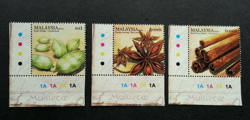 *FREE SHIP Spices Malaysia 2011 Plant Flower (stamp with color code) MNH