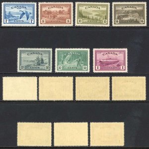 Canada SG4701/7 1946 Peace Set Fine U/M (the 7c in m/m)