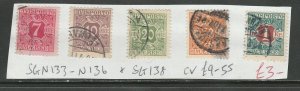 DENMARK NEWSPAPER ? STAMPS AVIS PORTO x 6 USED