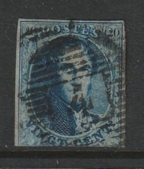 1858 Belgium - Sc 11 - used VF - 1 single - King Leopold I