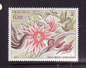 Monaco-Sc#1248-unused NH set-Painting-Sun & Birds-1980-