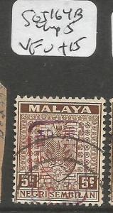 Malaya Jap Oc Negri Sembilan SG J164b Chop 5 VFU (2cnn)