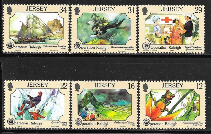 GB - JERSEY Sc 461-66 NH ISSUE OF 1988 - RESCUE SERVICES