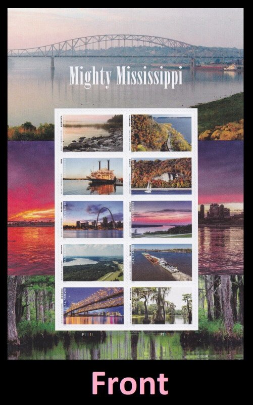 US 5698 Mighty Mississippi forever sheet (10 stamps) MNH 2022 