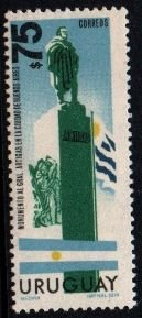 1974 Uruguay Unveiling Artigas statue Monument of Buenos Aires flags #888 ** MNH