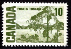 462piv, Scott, 10c, LF, W2B, PVA, Jack Pine, MNHOG, Canada Postage Stamp