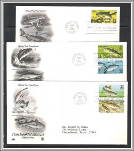 US #2205-2209 Fish FDC