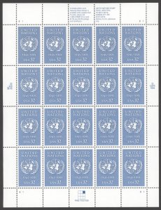 1995 US Scott #2974, 32c United Nations, 50th Anniversary, Sheet of 20 MNH