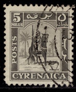 BRITISH OC OF ITALIAN COLONIES GVI SG140, 5m grey-black, FINE USED. CYRENAICA