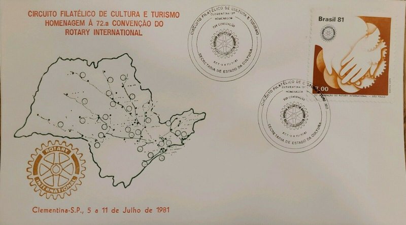 A) 1981, BRAZIL, PHILATELIC CIRCUIT OF CULTURE AND TOURISM, TRIBUTE TO THE 72nd 