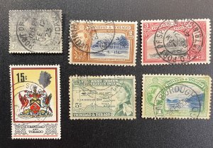 Trinidad & Tobago #24,51,52,72,86,151 Used (c1922-1969) (SCV ~ $3.40)