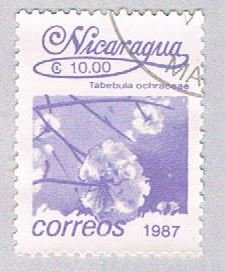 Nicaragua Flower purple 10 - pickastamp (AP108724)