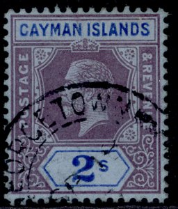 CAYMAN ISLANDS GV SG49, 2s purple & bright blue/blue, FINE USED. Cat £70. CDS