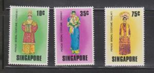 SINGAPORE Scott # 257-9 MNH - Bridal Costumes