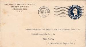 United States Ohio Columbus 1920 machine  5c Washington Circular Die Envelope...