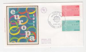 ANDORRA, 1971 EUROPA pair on unaddressed silk fdc.