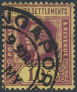 Straits Settlements  SC# 191  Used  wmk crown CA script  Die II  see details ...