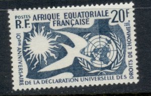 French Equatorial Africa 1958 International Declaration of Human Rights MUH