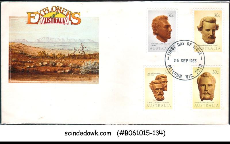 AUSTRALIA - 1983 EXPLORERS OF AUSTRALIA - 4V - FDC