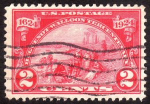 1924, US 2c, Walloons Landing, Used, Sc 615