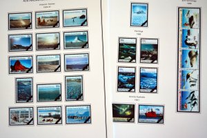 COLOR PRINTED AUSTRALIAN ANTARCTIC 1957-2020 STAMP ALBUM PAGES (44 illus. pages)