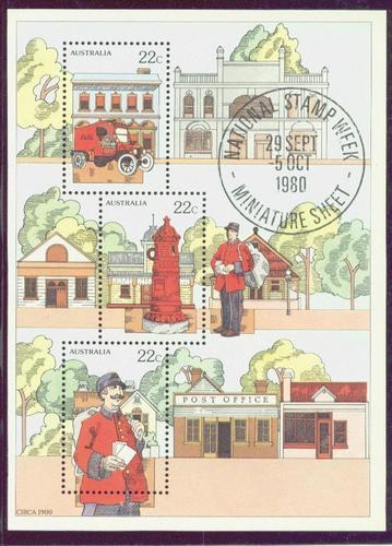 AUSTRALIA  755a MNH 1980 National Stamp Week Souvenir Sheet