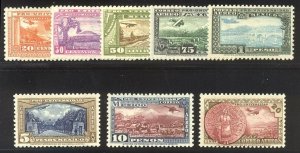 MEXICO #C54-61 SCARCE Mint LH Set - 1934 University Set