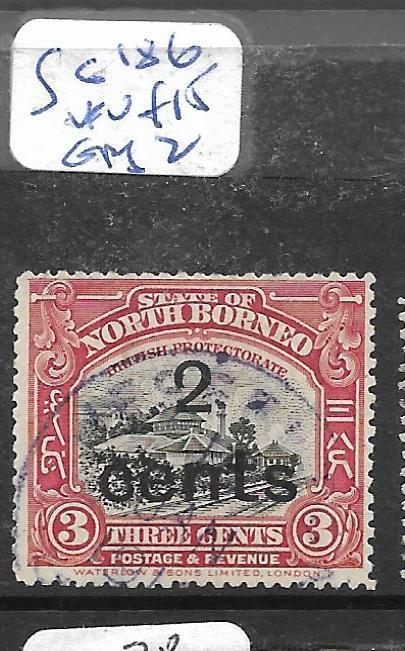 NORTH BORNEO  (P0306B)  2C/3C  TRAIN SG 186  VFU  COPY 2