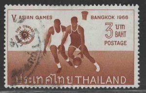 THAILAND Scott 448 Used Asian Games NetBall stamp